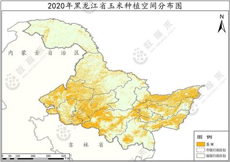 2020年黑龙江省玉米种植分布数据_总面积