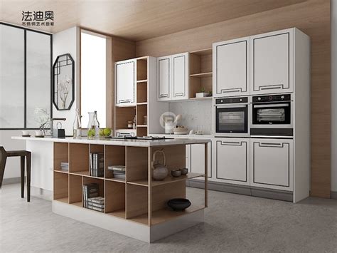 现代不锈钢橱柜装修效果图 一字型厨房橱柜图片_精选图集-橱柜网