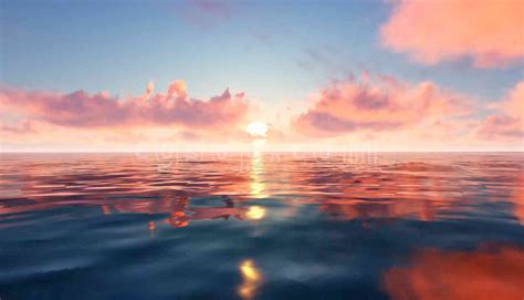 延时摄影太阳从海平面升起_影视动画素材网
