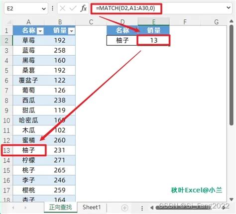 Excel 中INDEX 和 MATCH 函数用法大全_index+match函数的使用方法_Si_Fang2022的博客-CSDN博客