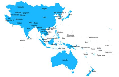 亚洲国家分布示意图下载-亚洲主要国家示意图下载高清免费版-当易网