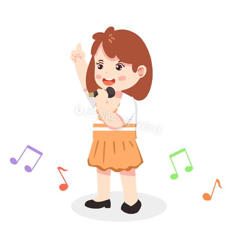 小女孩唱歌图片免费下载_PNG素材_编号zq9i4357n_图精灵
