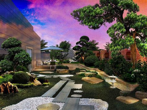 现代风格小后院 庭院设计方案|空间|景观设计|梁西凹 - 原创作品 - 站酷 (ZCOOL)