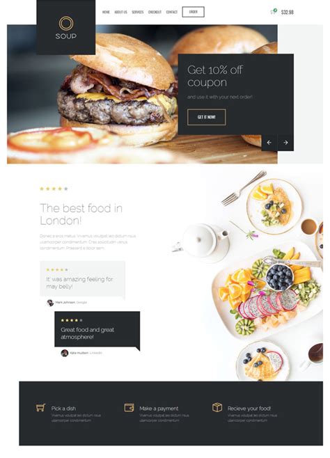 HTML5餐厅美食网站模板_站长素材