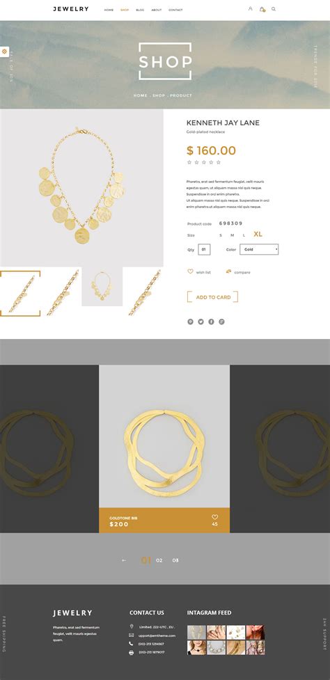 Bootstrap珠宝电商购物网站html模板_html饰品商城模板 - Jewelry