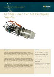 ISO 13628-8 Class 1-4 (API 17D) Heavy Duty