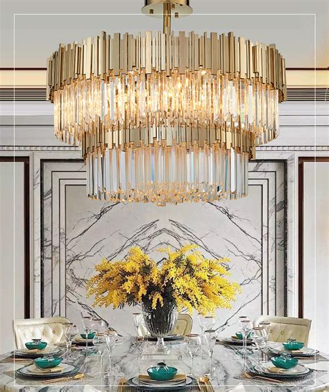 新古典长条水晶棒吊灯创意个性北欧客厅餐厅酒店时尚艺术设计灯具-美间设计