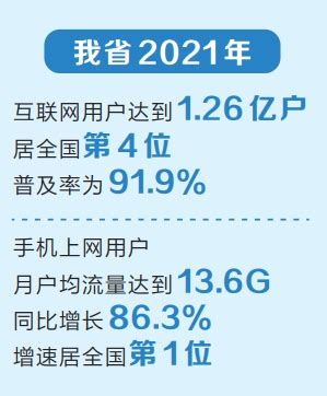 《2021河南省互联网发展报告》发布 河南省5G终端用户居全国第三位_河南要闻_河南省人民政府门户网站