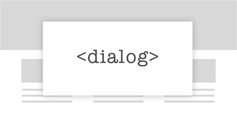 dialog in html