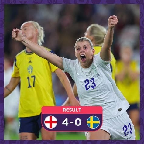 女足欧洲杯：英格兰4-0大胜瑞典进决赛，将与德国vs法国胜者争冠-直播吧zhibo8.cc