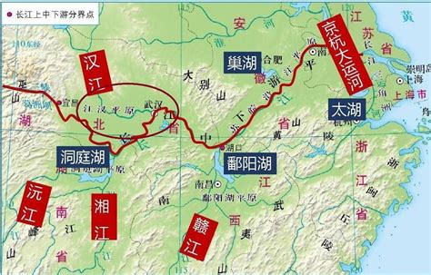 黄河长江地图路线全图带上中下游分界线 - 誉云网络