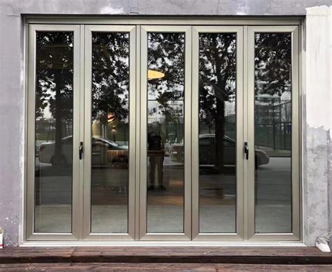 厂家批发电动折叠门 无框玻璃自动折叠门 防夹感应门来图定制-阿里巴巴