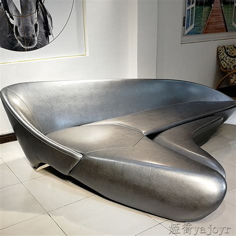 设计师椅 创意经典玻璃钢沙发 贝壳纹沙发玻璃钢家具