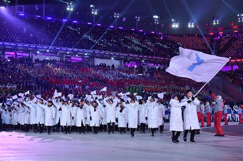 【冬奥历史】朝韩代表团在平昌冬奥会开幕式上共同入场|冬奥会|开幕式|朝鲜_新浪新闻