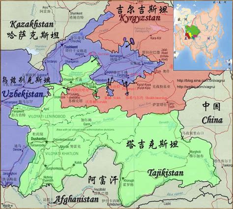 塔吉克斯坦地图,贝宁,哈萨坦各州_大山谷图库