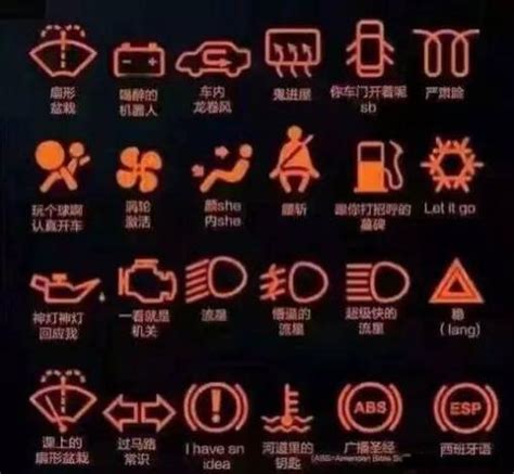 别克汽车故障灯标志图解，汽车仪表盘图解——指示灯