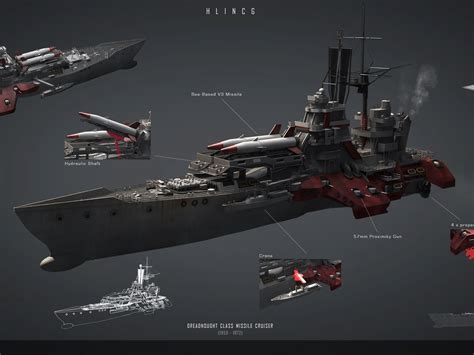 红色警戒2无畏级战舰3D概念图（同人创作）_H3000-站酷ZCOOL