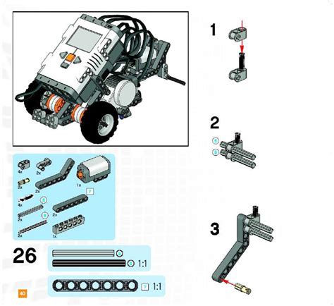 9797 NXT LEGO Kit Basic Car Building Instructions