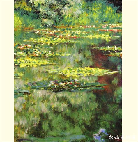 莫奈印象作品代表作花园睡莲 法国莫奈花园油画作品代表作特点及名称_福建省拓福美术馆