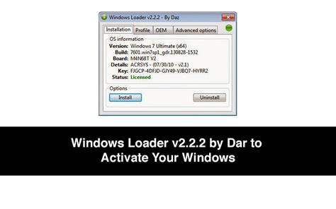 Windows Loader v2.2.2 by Dar to Activate Your Windows