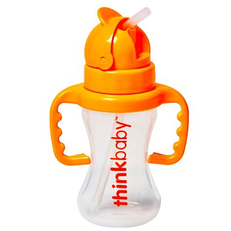 Thinkbaby Bottle - Thinkster - Straw - Orange - 9 oz - Walmart.com