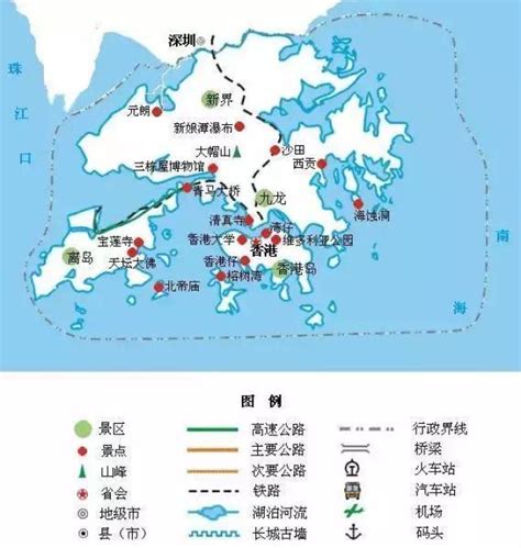 香港行政区划简图_素材中国sccnn.com