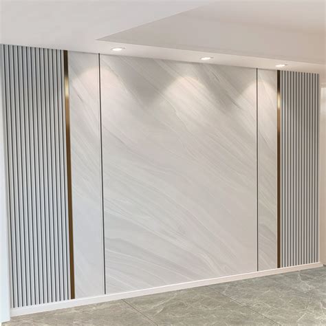 白色护墙板轻奢定制背景墙竹木纤维集成墙板木饰面装修材料装饰板-阿里巴巴