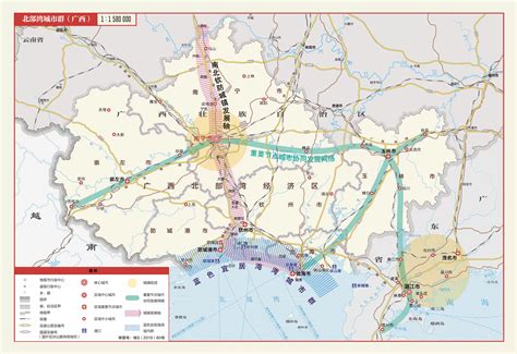 广西北部湾城市群分布图 - 广西地图 - 地理教师网