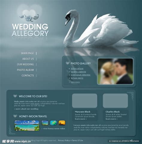 国外浪漫爱情网页设计模板设计图__英文模板_ web界面设计_设计图库_昵图网nipic.com