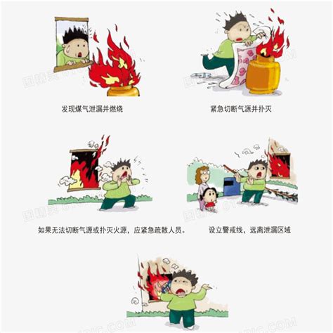 卡通手绘世界消防安全日火灾逃生守则原创海报插画图片素材免费下载 - 觅知网