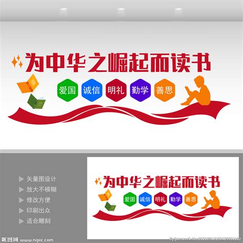 为中华之崛起而读书形象墙设计图__其他_广告设计_设计图库_昵图网nipic.com