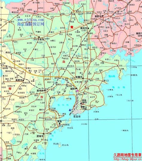 青岛市区地图,青岛市市区详细地图,青岛市市区地图_大山谷图库