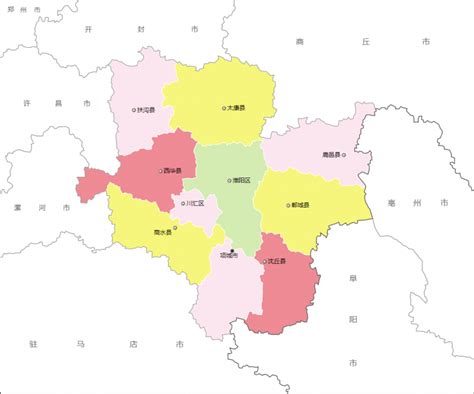 周口市各地驻地、人口、面积、GDP、行政区划代码、区号、邮编（周口市行政区划地图）_房家网