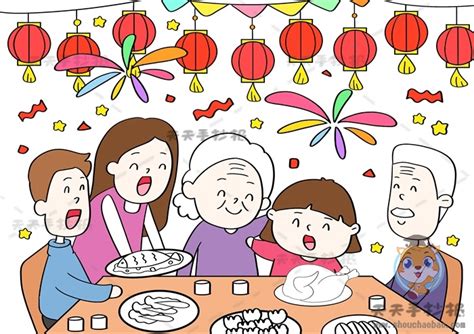 怎么画关于春节的画,简单,儿童画_大山谷图库