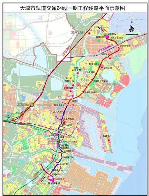2016年最新滨海新区地铁规划图，当前在建Z4\Z2\B1-旭辉澜郡业主论坛- 天津房天下