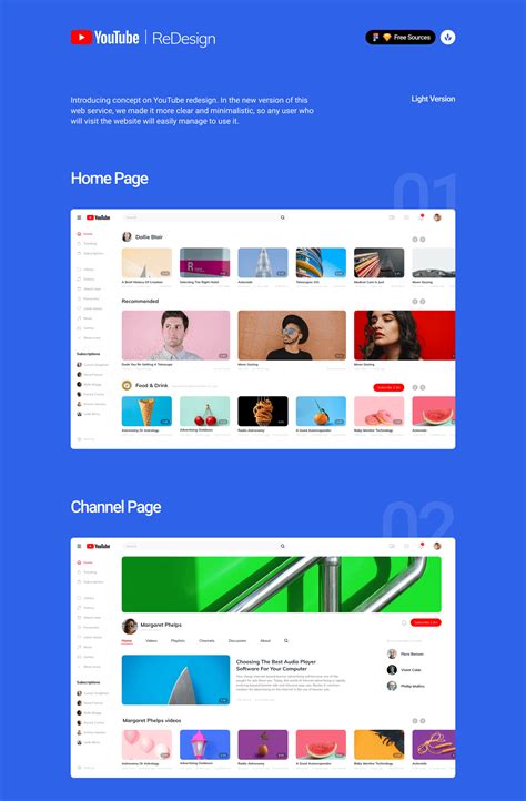 精品素材：YouTube网站概念UI设计模板 – 简单设计