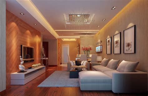 现代简约风格客厅米黄色沙发背景墙壁纸图片-房天下装修效果图