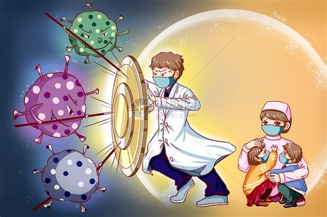 抗击病毒的医生插画图片下载-正版图片401682999-摄图网