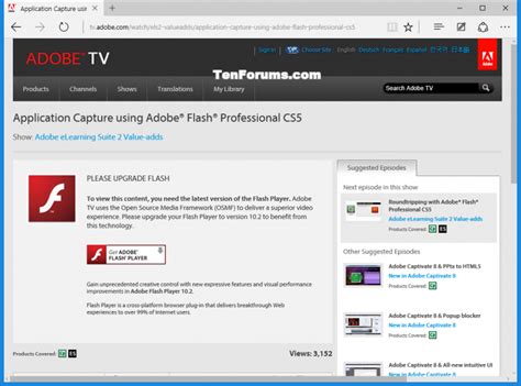 Adobe Flash Player Free Download for Windows 10