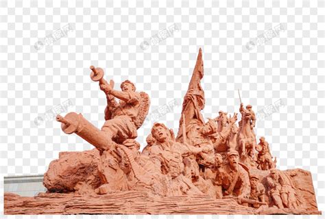 万里红军雕塑PNG图片素材下载_红军雕塑PNG_熊猫办公