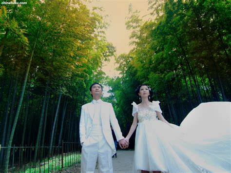 中国图库-浪漫婚纱-杭州研妆摄影提供的婚纱摄影(外景)