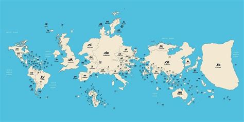 2016年全球国家超流行域名地图 - 贝锐域名注册官网