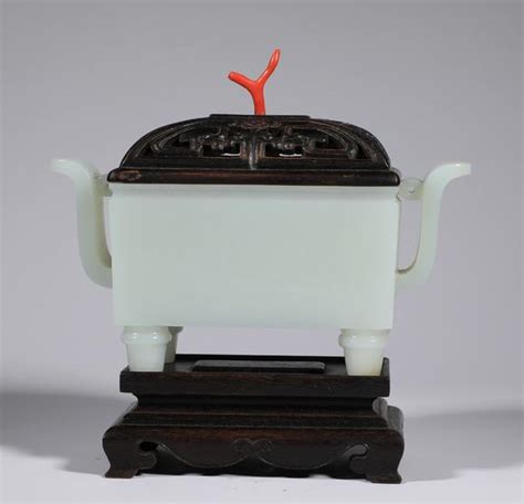 Hetian White jade Square incense burner from the Qing Dynasty_Hetian ...