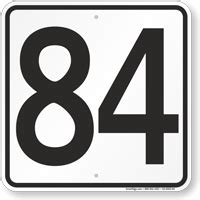 84 RACE NUMBER IMPACT FONT DECAL / STICKER