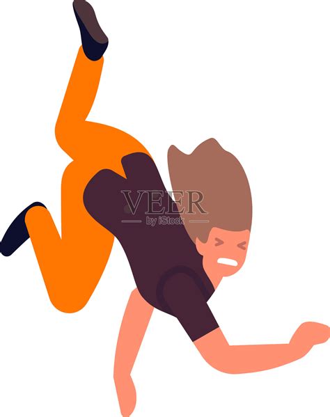 摔倒的人踉踉跄跄，滑倒的女人插画图片素材_ID:420280136-Veer图库