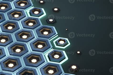 Metal hexagon background, sci-fi pattern, 3d rendering. 27856882 Stock ...