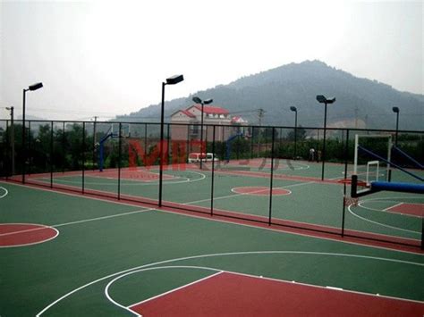 篮球场包塑球场围网种类安装示意图--长沙迈乐体育设施有限公司