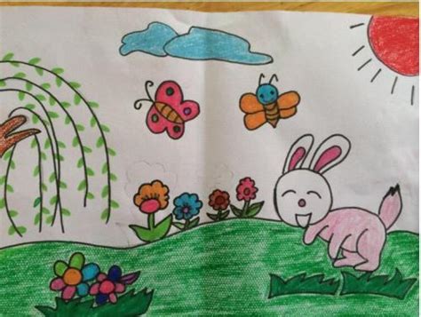 春天景色的简笔画有色彩(春天的景色简笔画 彩色) | 抖兔教育