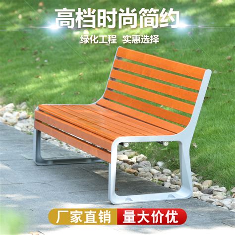 户外长条凳不锈钢室外防腐木长椅成品坐凳塑木庭院室外休闲长凳子-阿里巴巴