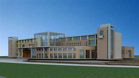 学校---教学楼3dmax 模型下载-光辉城市